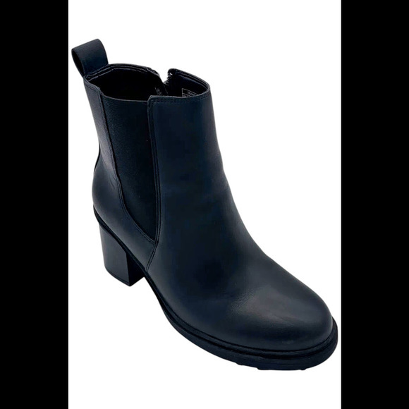 Vionic Women's Truckee Booties Ankle Boot Black Leather - Medium - Picture 1 of 3